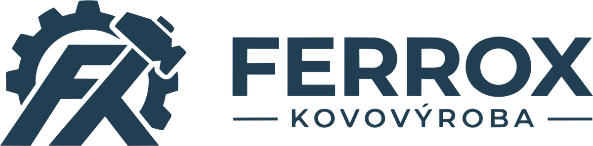 Logo Ferrox Kovovýroba: ozubené kolo s monogramem FR a nápis Ferrox